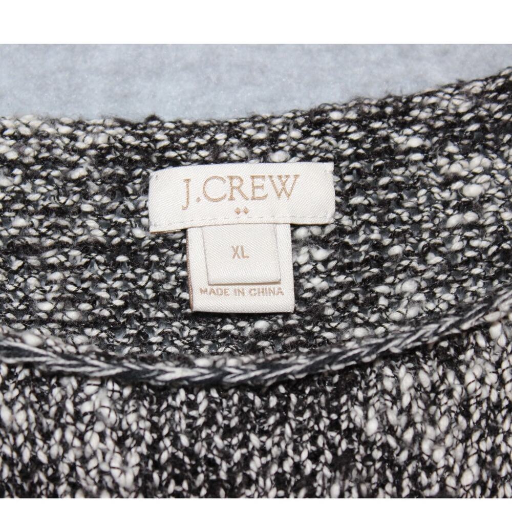 J. Crew Heathered Black‎ Crew Neck Sweater Womens Size XL - Picture 2 of 6